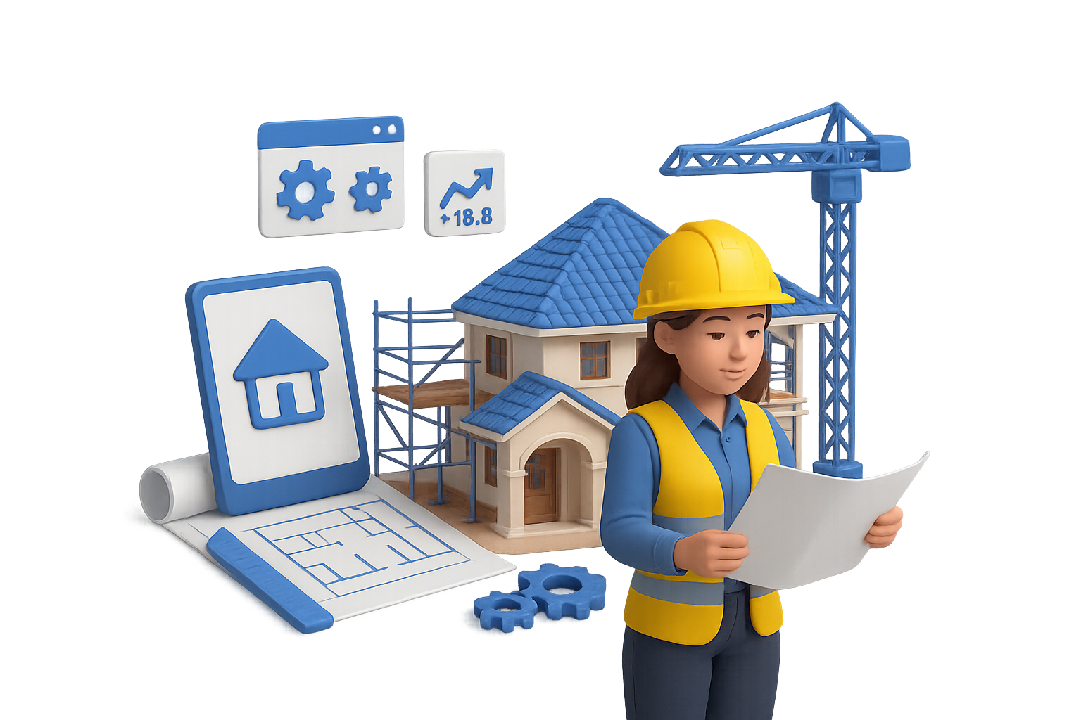 Dashboard de gestão de obras